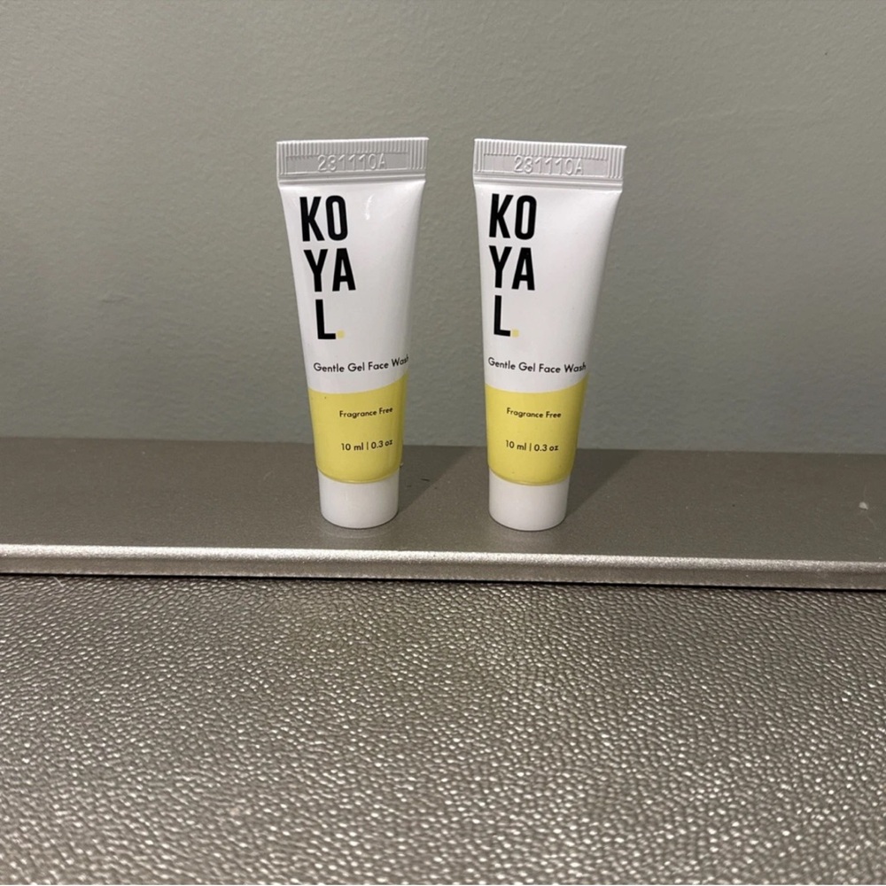 X 2 KOYAL BEAUTY Gentle Gel Face Wash 10ML / 0.3 oz Fragrance Free Travel Size